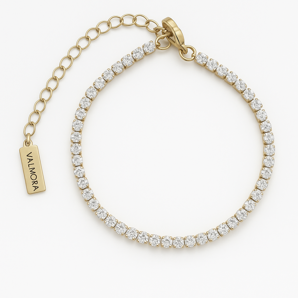 Funkelndes Tennisarmband mit Anhänger